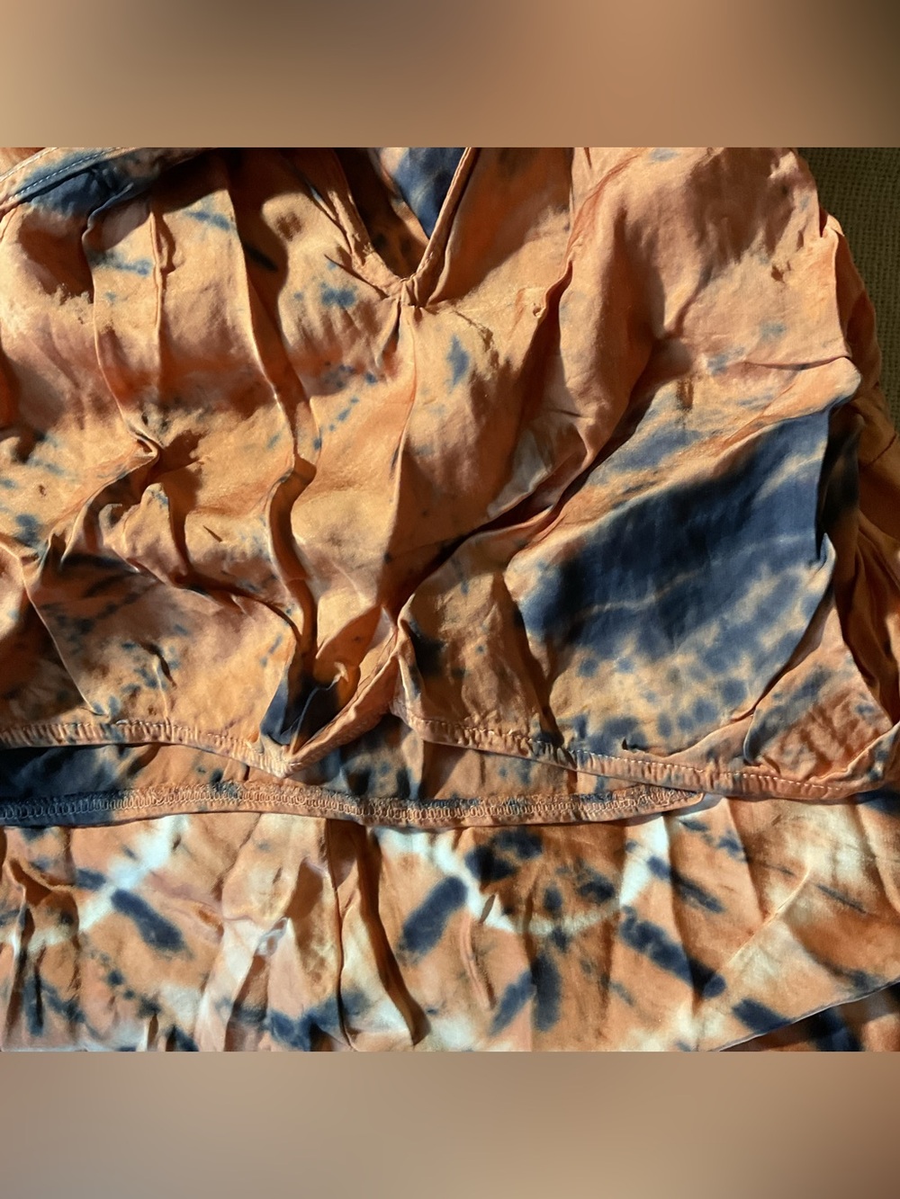 FYB Tie-Dye Maxi Dress in Rust and Black - Sleeveless Women's Dress size XS - Picture 4 of 4
